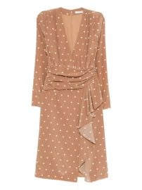 Alessandra Rich Polka dot-print Midi Dress Brown at Farfetch